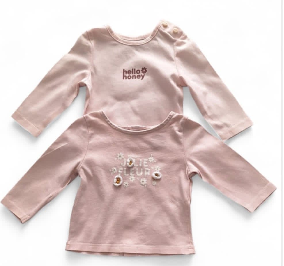 T-shirts manches longues 1 mois